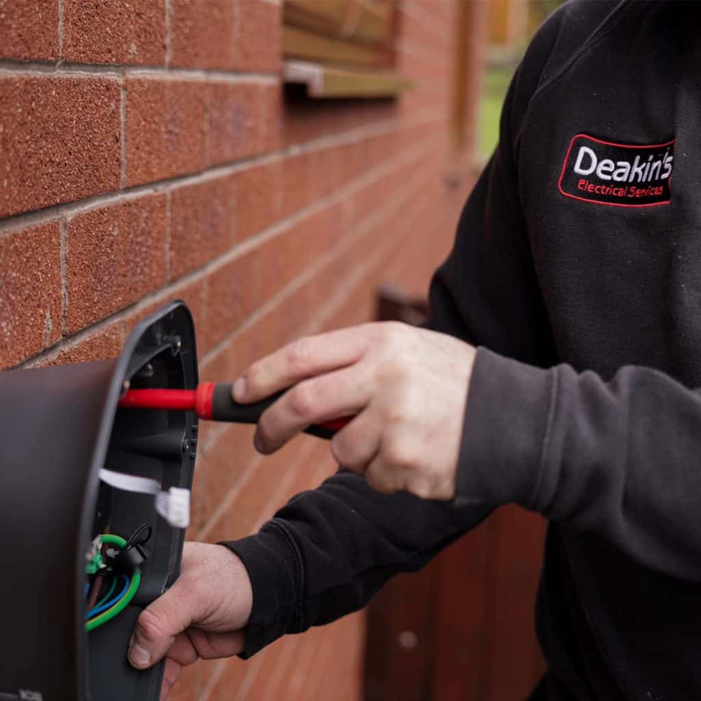 Deakins-Electrician-installing-a-EV-Charging-Point