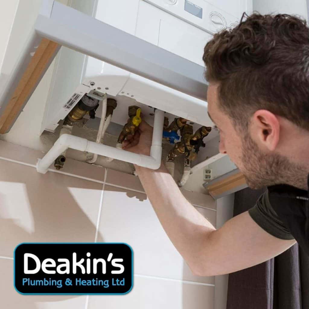 Deakins plumber installing boiler