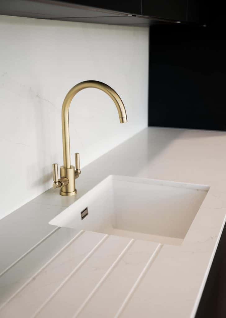 Mixer tap installation.