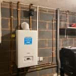 Emergency boiler installation